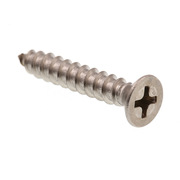 Prime-Line Sheet Metal Screw, Self-Tap, Flat, Phil Dr #8 X 1in 18-8 Stainless Steel 100PK 9016643